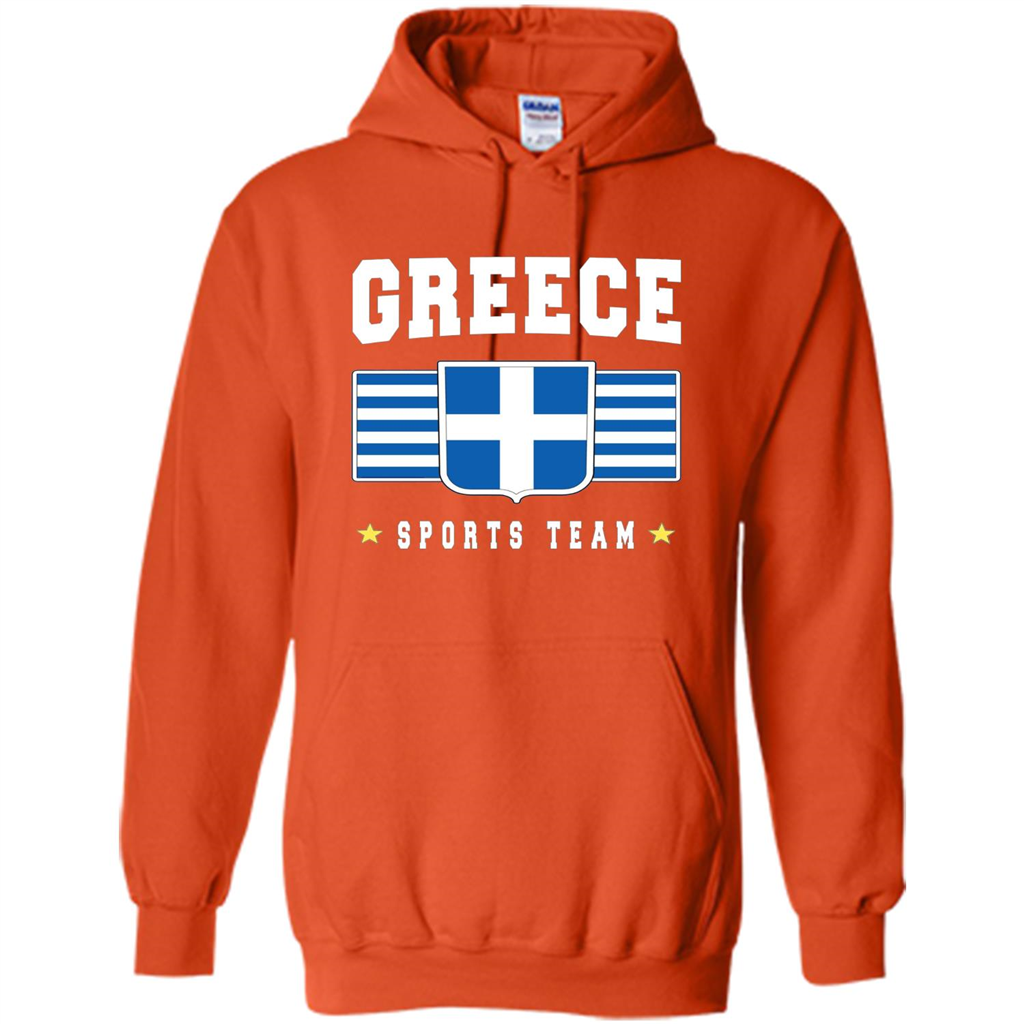 GREECE T-shirt Greek Flag T-shirt Sports Team Orange