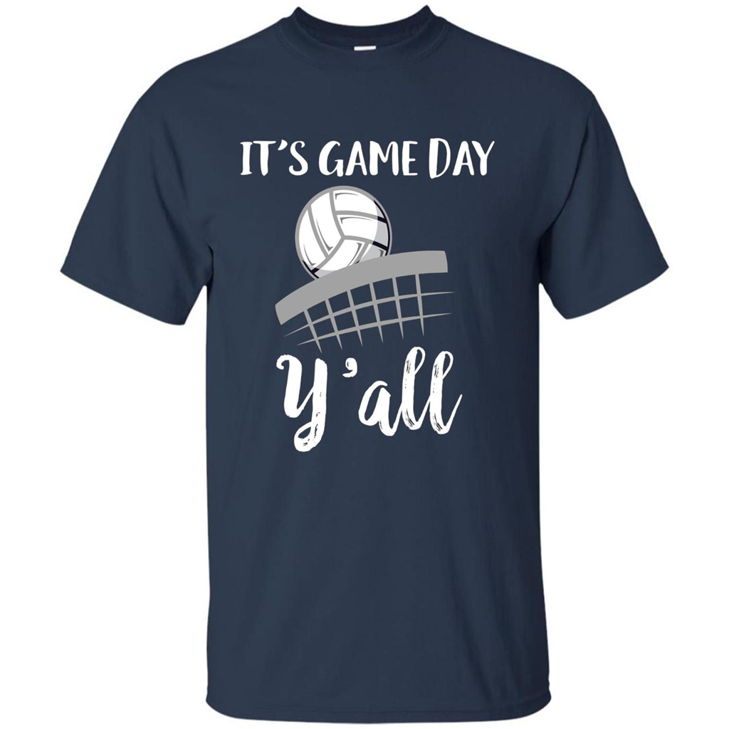 Volleyball Lovers T-shirt It's Game Day Y'all Tshirt Navy