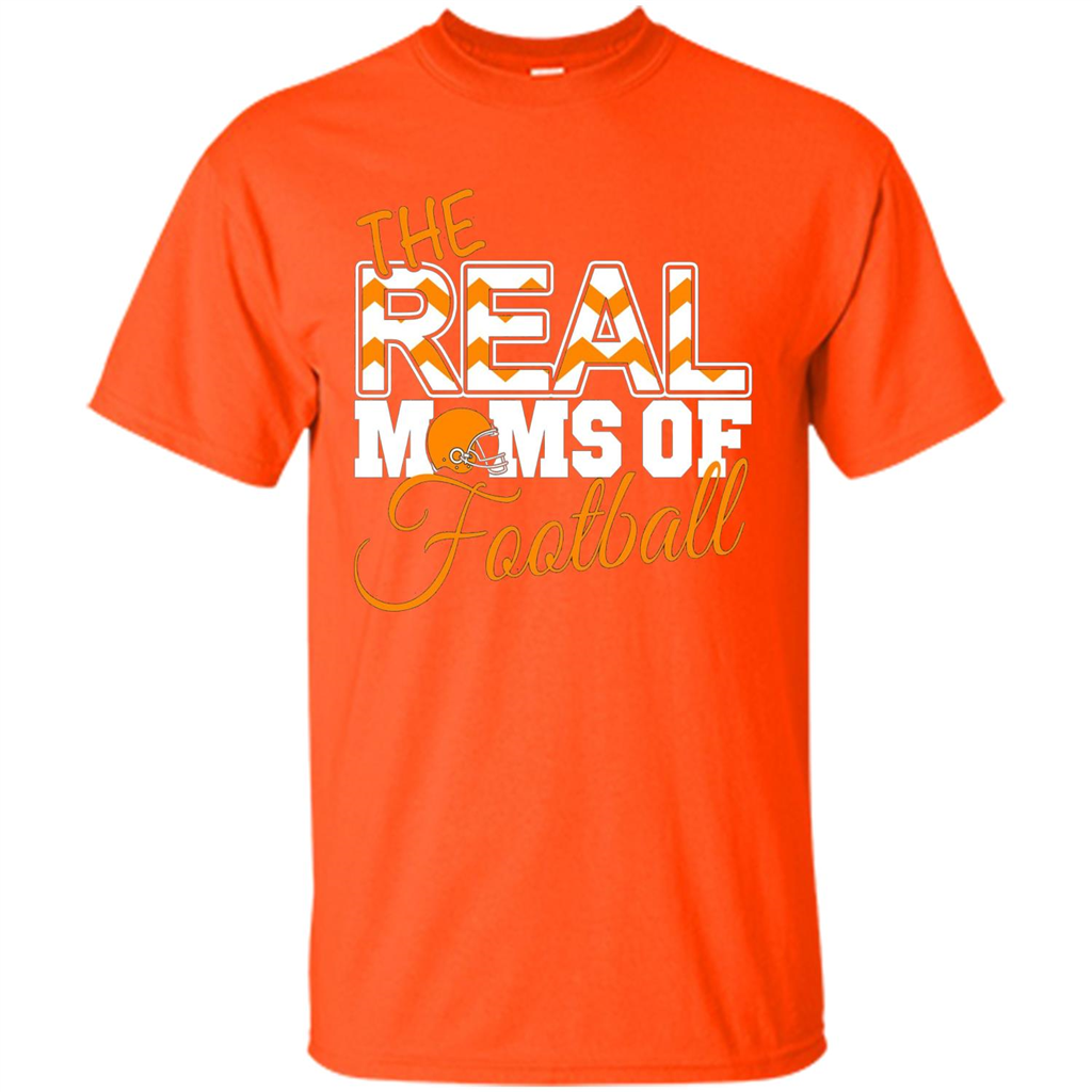 Real Moms of Football T-shirt Orange Football Mom T-Shirt Orange