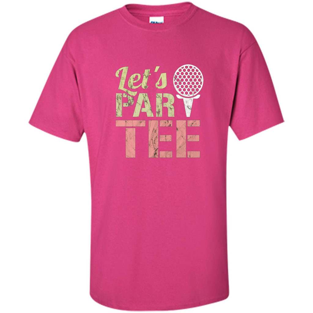 Funny Golf T-shirt Let's Par-Tee. Let's Party. Golf Joke Heliconia