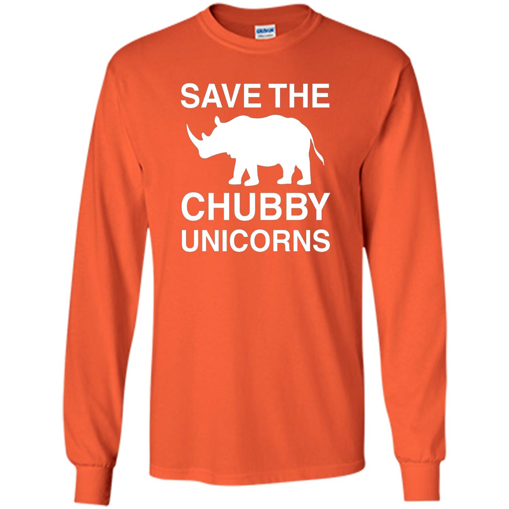 Save the Chubby Unicorns T Shirt For Men, Womens, and Kids Orange