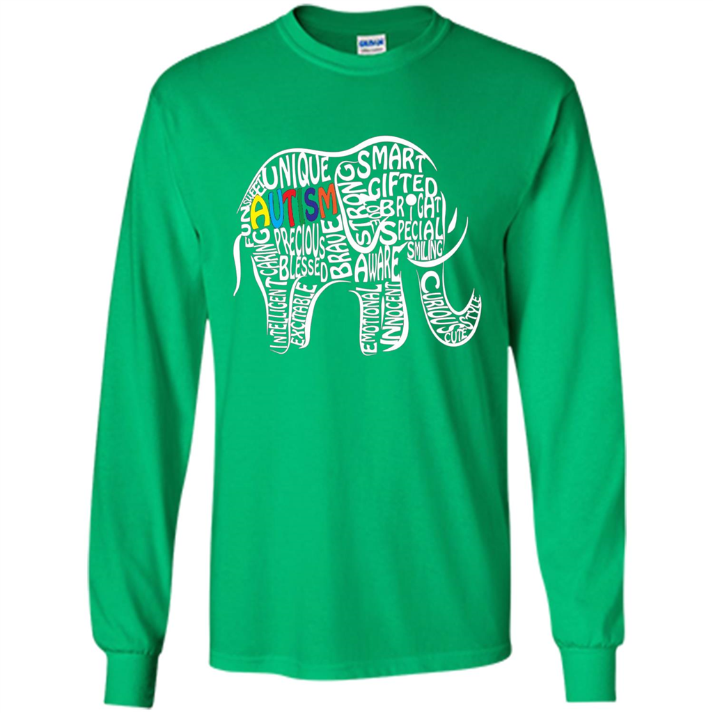 Autism Awareness Elephant T-shirt Irish Green