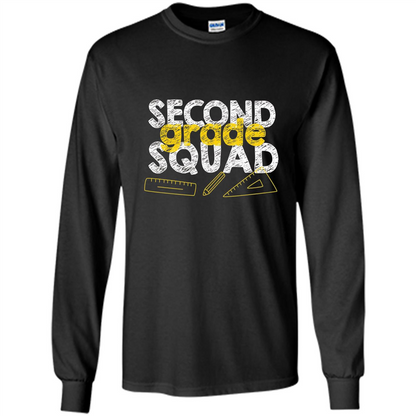 Second Grade Squad T-shirt Students Back To School T-shirt Black