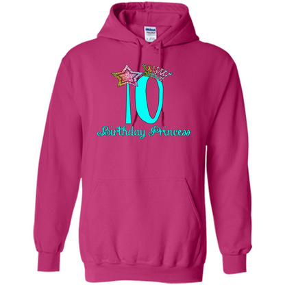 Birthday Princess Tiara T-shirt Tenth Birthday T-Shirt Heliconia