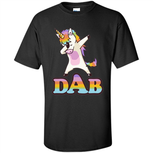 Cute Unicorn Dabbing T-shirt Black