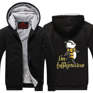 I'm Huffleprecious Harry Potter House Winter Zip Hoodies