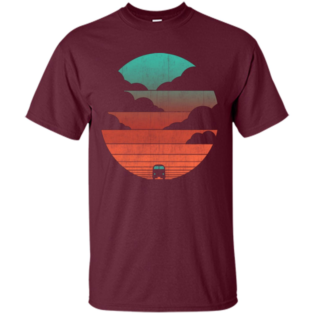 Driving Into The Sunset T-shirt Maroon