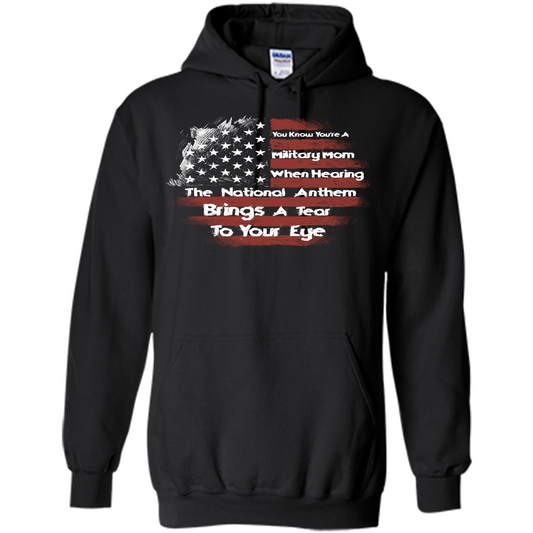 Military Mom. You Know You're A Military Mom When T-shirt Black