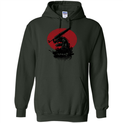 Red Sun Swordsman T-shirt Forest Green