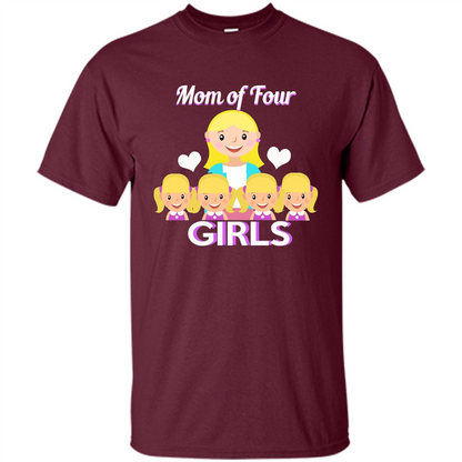 Mothers Day Gift from Daughter Mom Of Four Girls Maroon