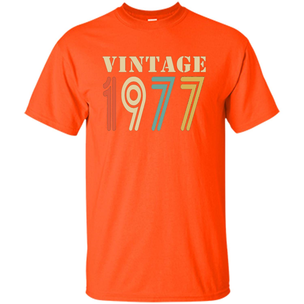Vintage 1977 Birthday Gift T-shirt Orange