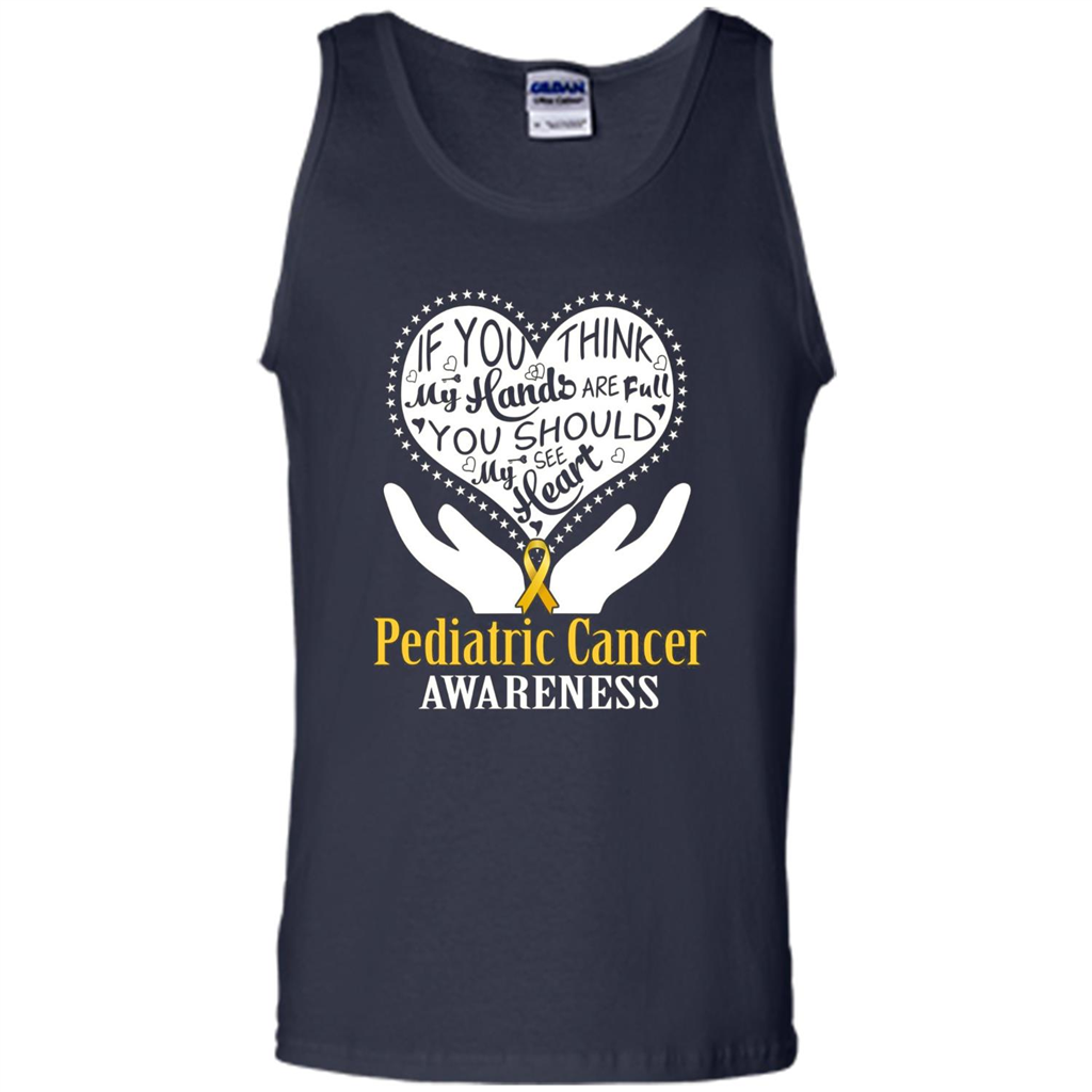 Pediatric Cancer T-shirt Raise Awareness Navy