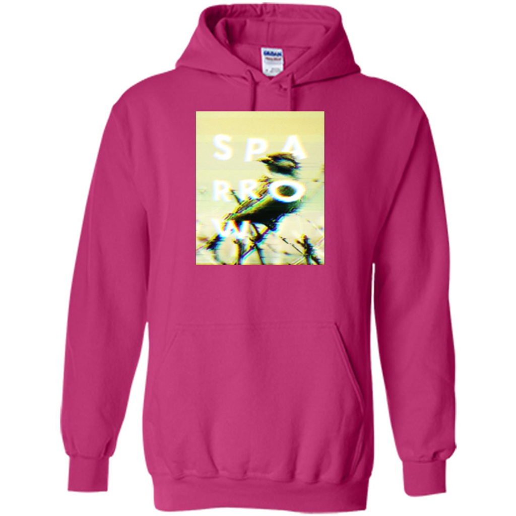 Glitched Sparrow T-shirt Heliconia