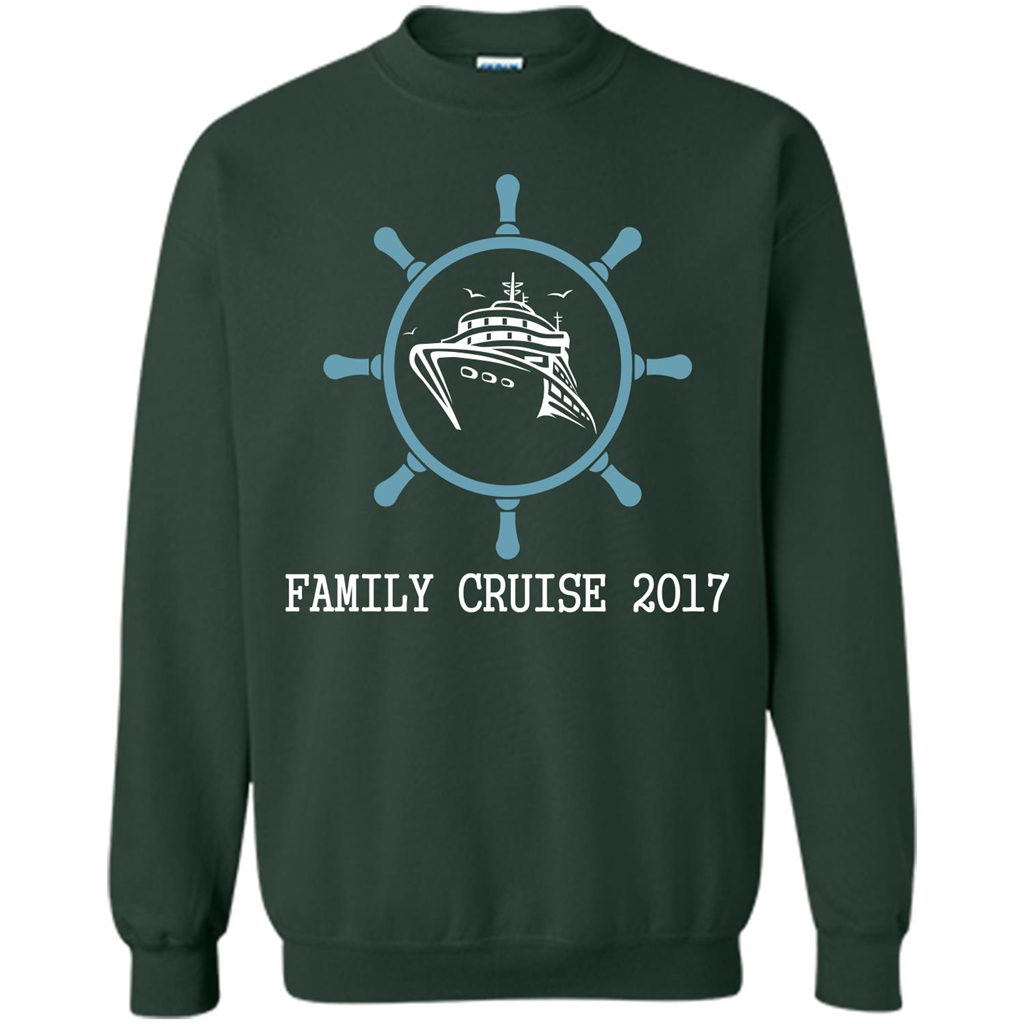 Family T-shirt Family Cruise 2017 Forest Green