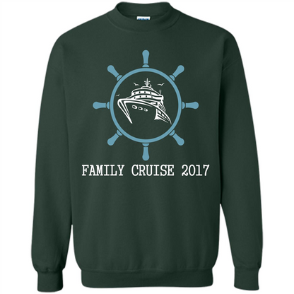 Family T-shirt Family Cruise 2017 Forest Green