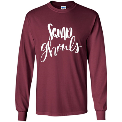 Squad Ghouls T-Shirt Halloween Funny Ghost Costume T-shirt Maroon