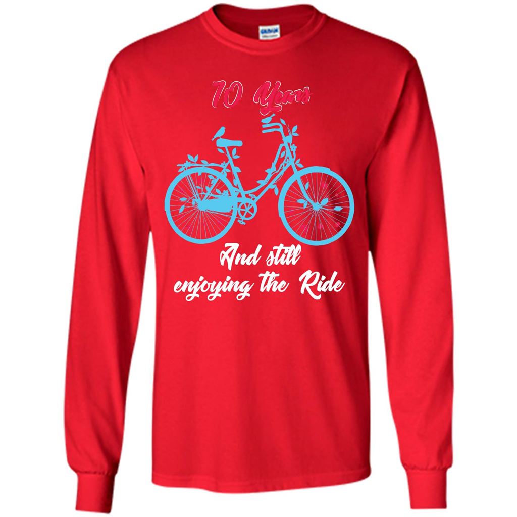 Anniversary T-shirt 10 Years And Still Enjoying The Ride Red