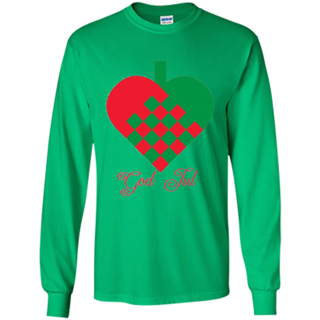 God Jul Merry Christmas T-shirt Irish Green