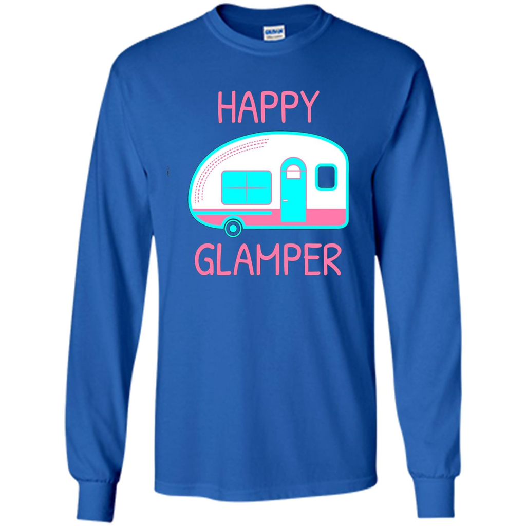 Happy Glamper - Glamping Camping Gift Idea T-Shirt Royal