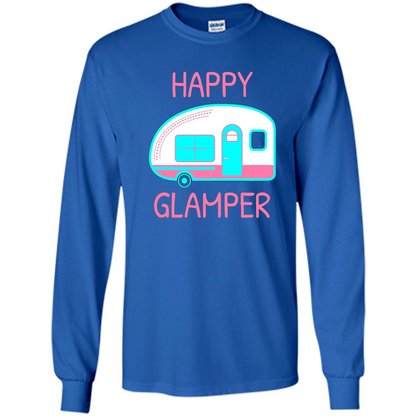 Happy Glamper - Glamping Camping Gift Idea T-Shirt Royal