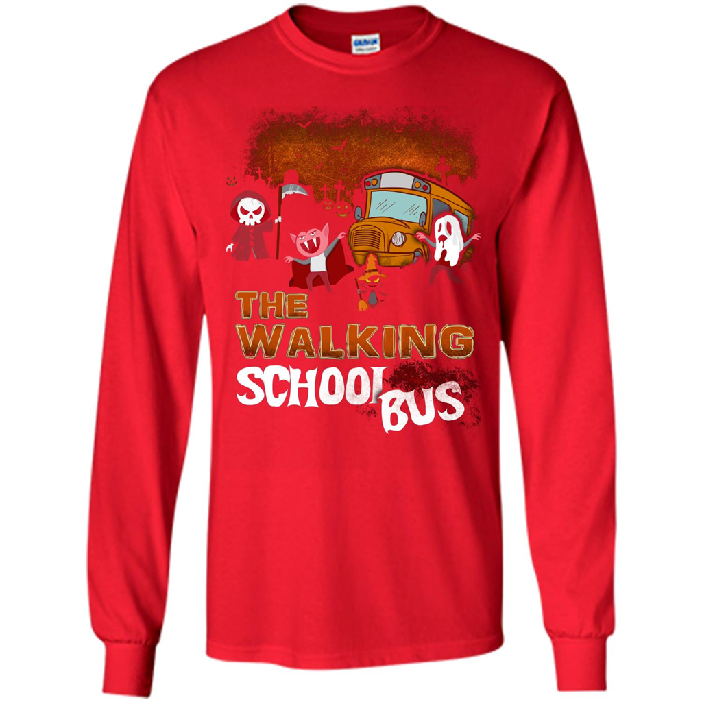 Halloween T-shirt The Walking School Bus T-shirt Red