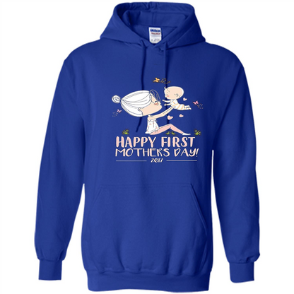 Mothers Day T-Shirt Happy First Mothers Day 2017 Royal