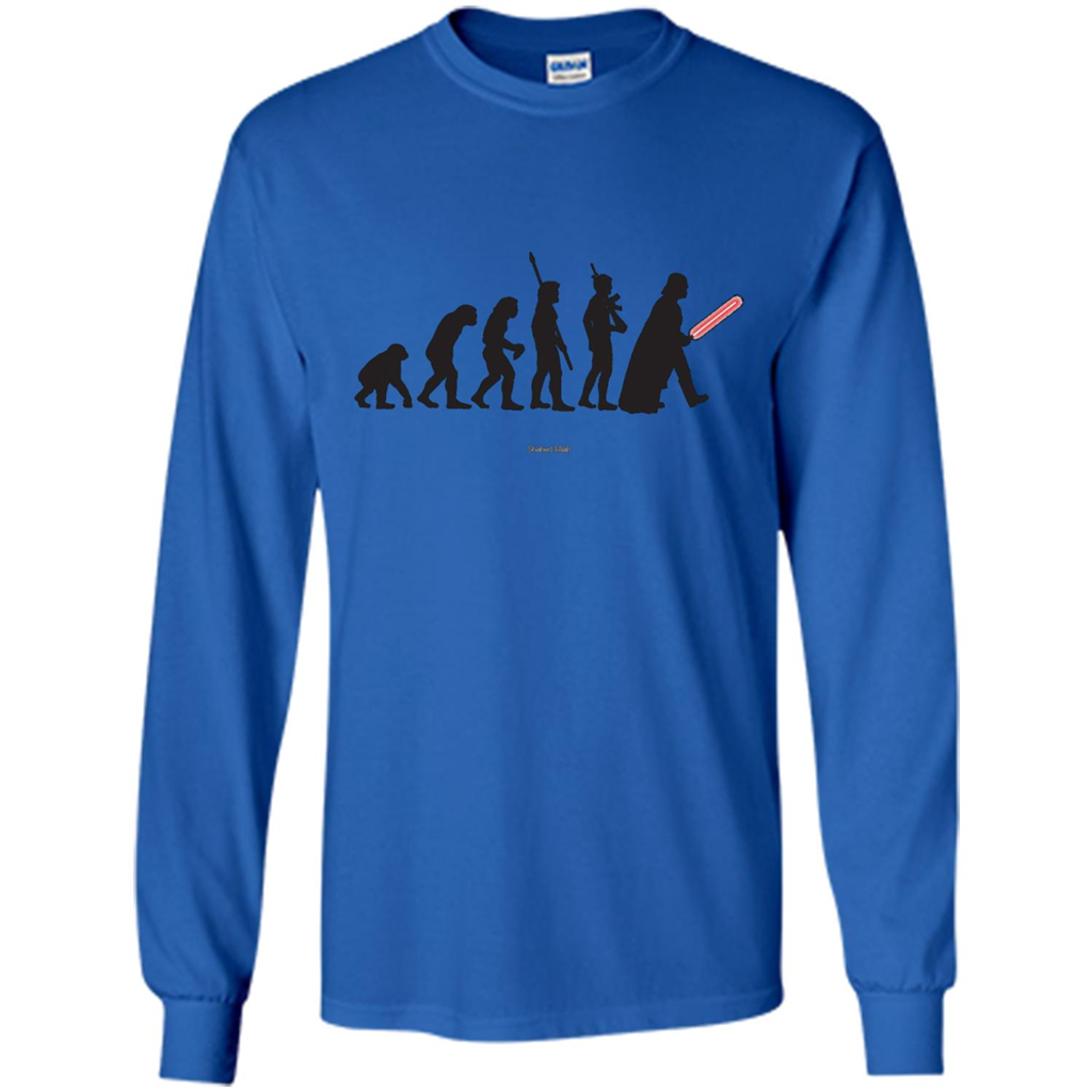 Movies Lover T-shirt Human Evolution Royal