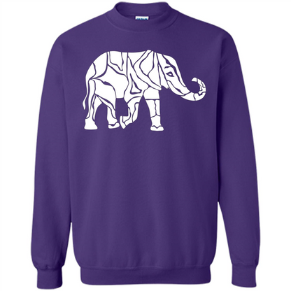 Elephant T-shirt Abstract Elephant Design T-Shirt Orange