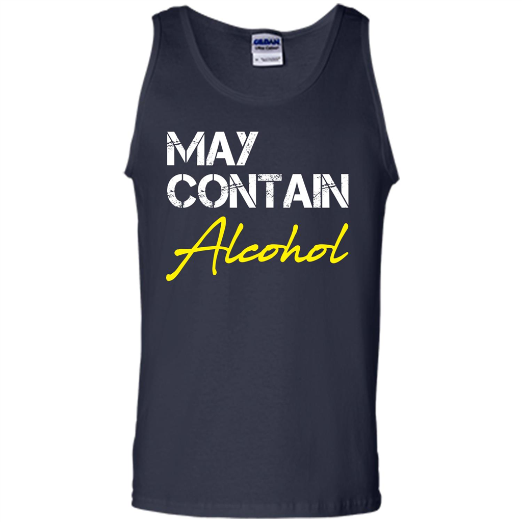 Wine T-shirt May Contain Alcohol Navy