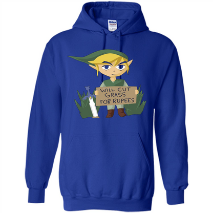 Video Games T-shirt Will Cut Grass For Rupees T-shirt Royal