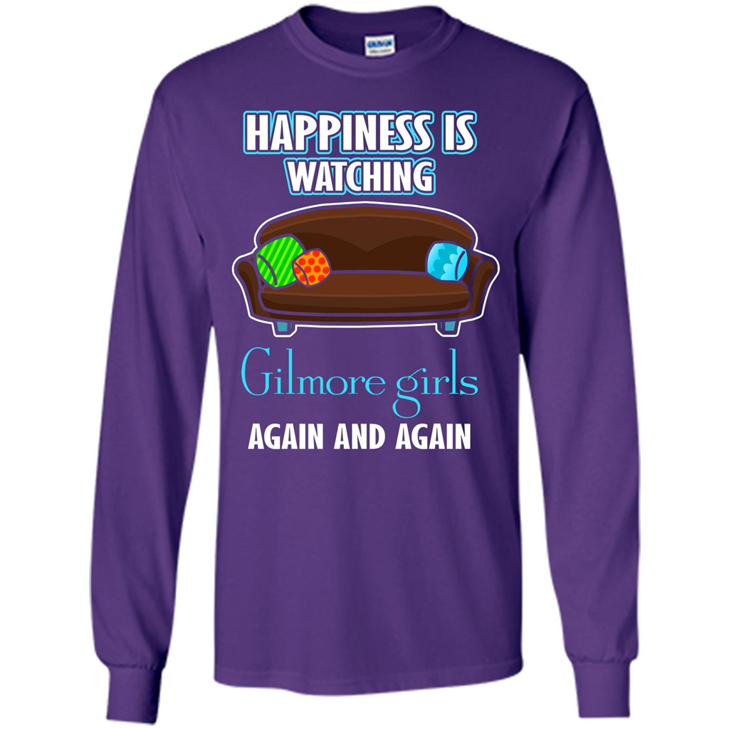 Movie T-shirt Happiness Is Watching Again And Again Purple
