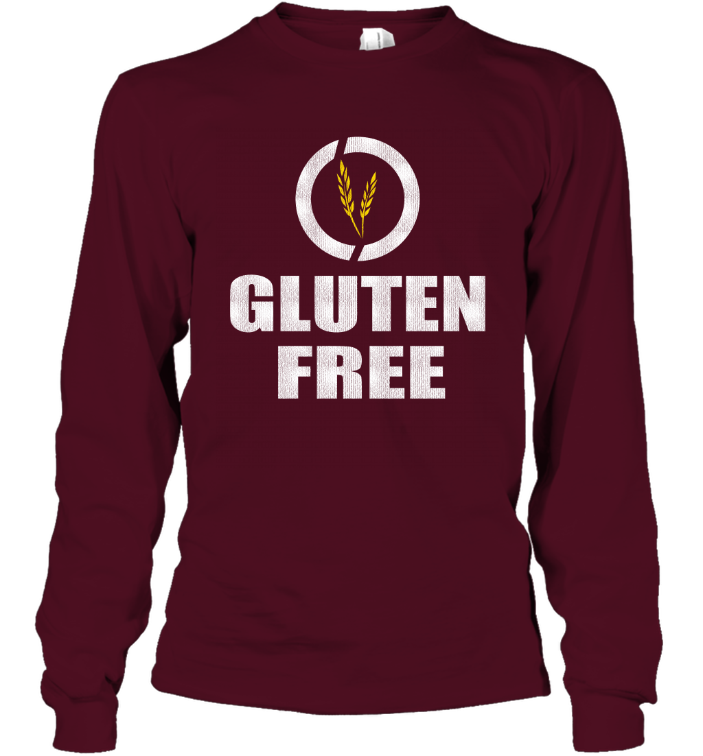Gluten Free Shirt Long Sleeve T-Shirt Long Sleeve T-Shirt Maroon