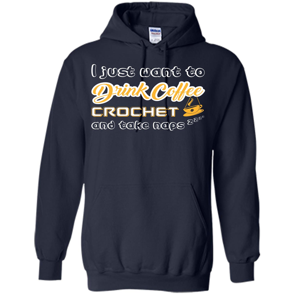 Coffee T-shirt I Just Want To Drink Coffee Crochet