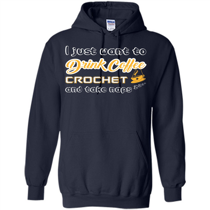 Coffee T-shirt I Just Want To Drink Coffee Crochet