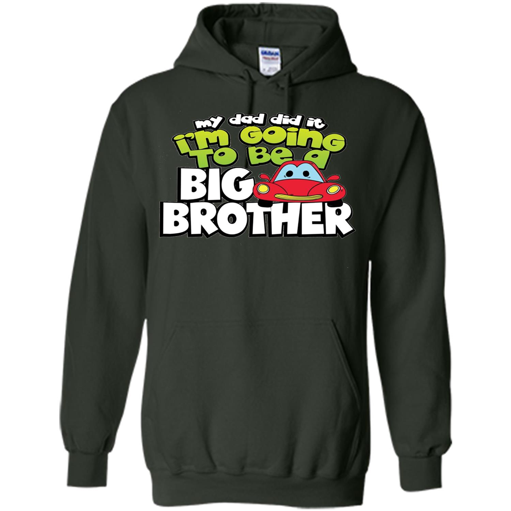 Car Brother T-shirt I'm Going To Be a Big Brother Forest Green