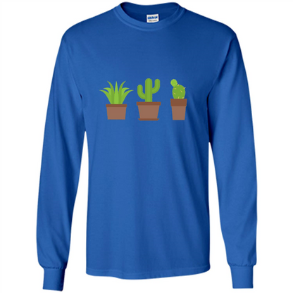 Cactus Plant Pot Succulent T-shirt Royal