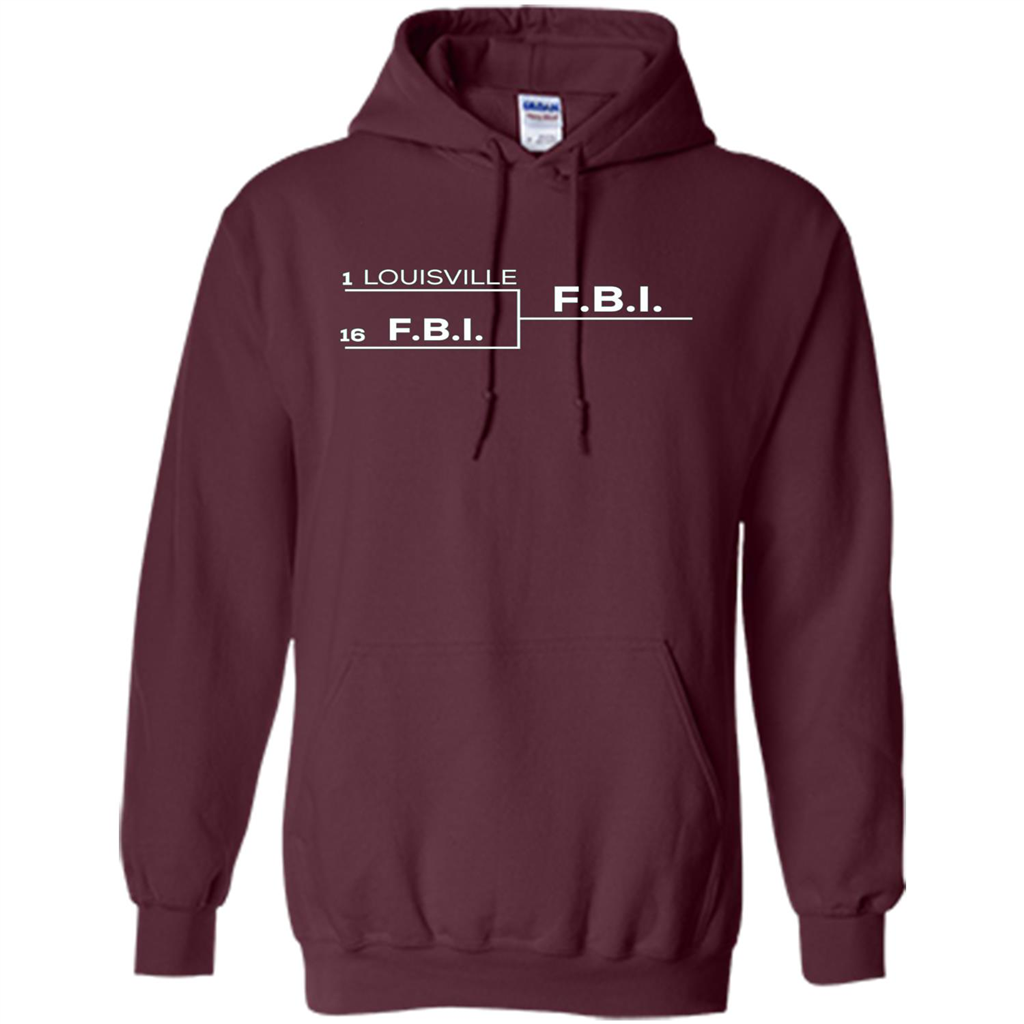 Louisville vs FBI Bracket T-shirt Maroon