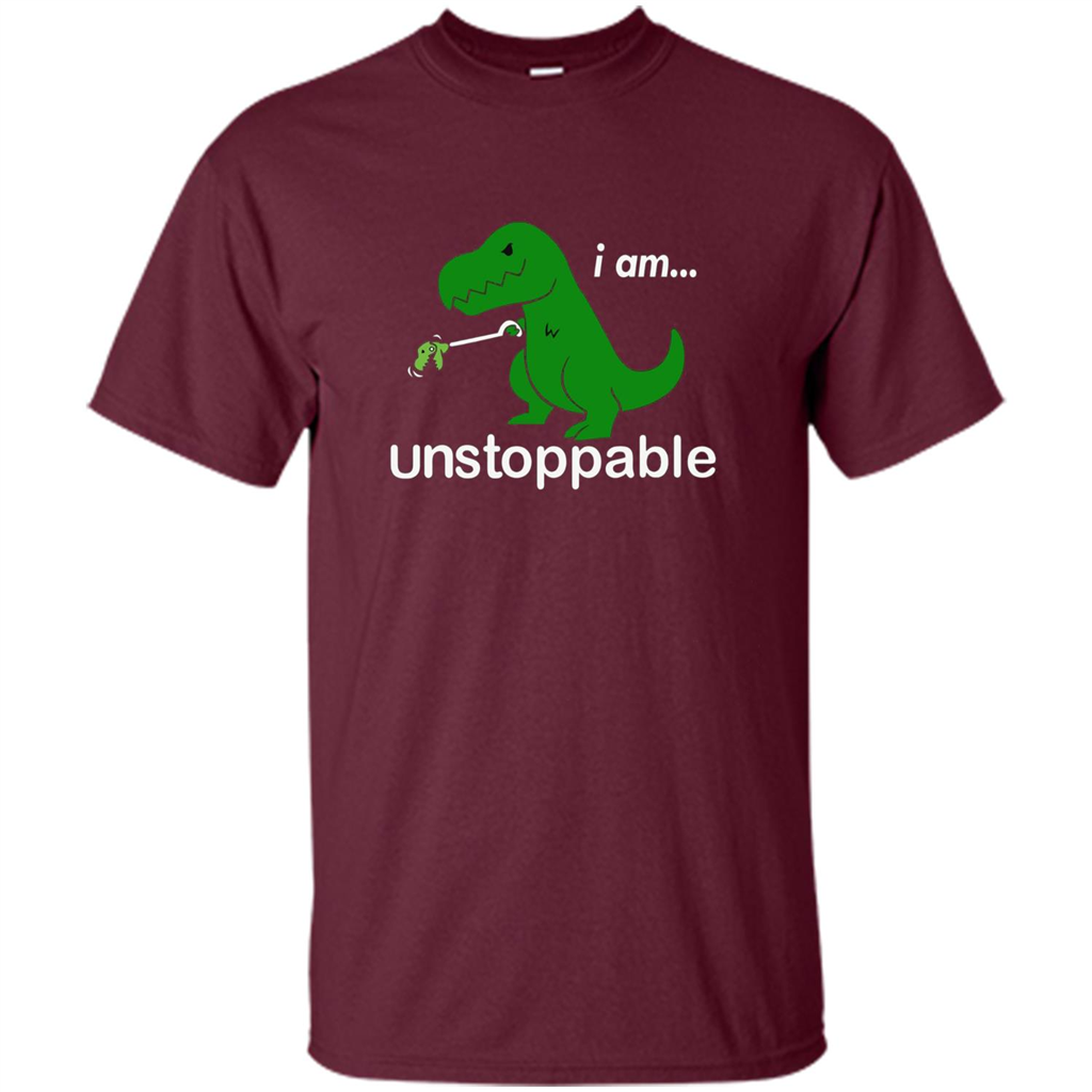 Rex Dinosaur T-shirt I Am Unstoppable Maroon