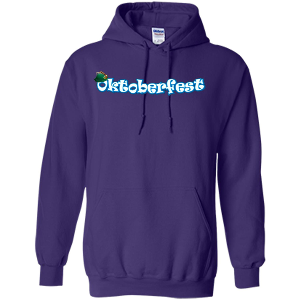 Oktoberfest Tyrolean Hat German T-Shirt Purple