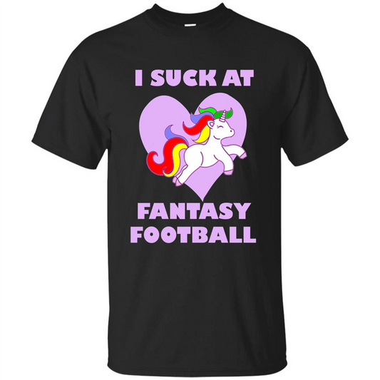 I Suck At Fantasy Football T-shirt Black