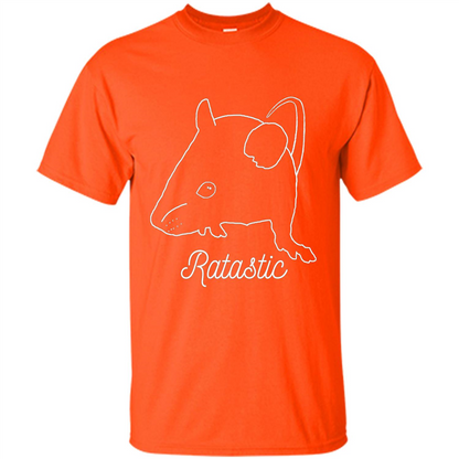 Cute Rat Owners T-shirt Ratastic Orange