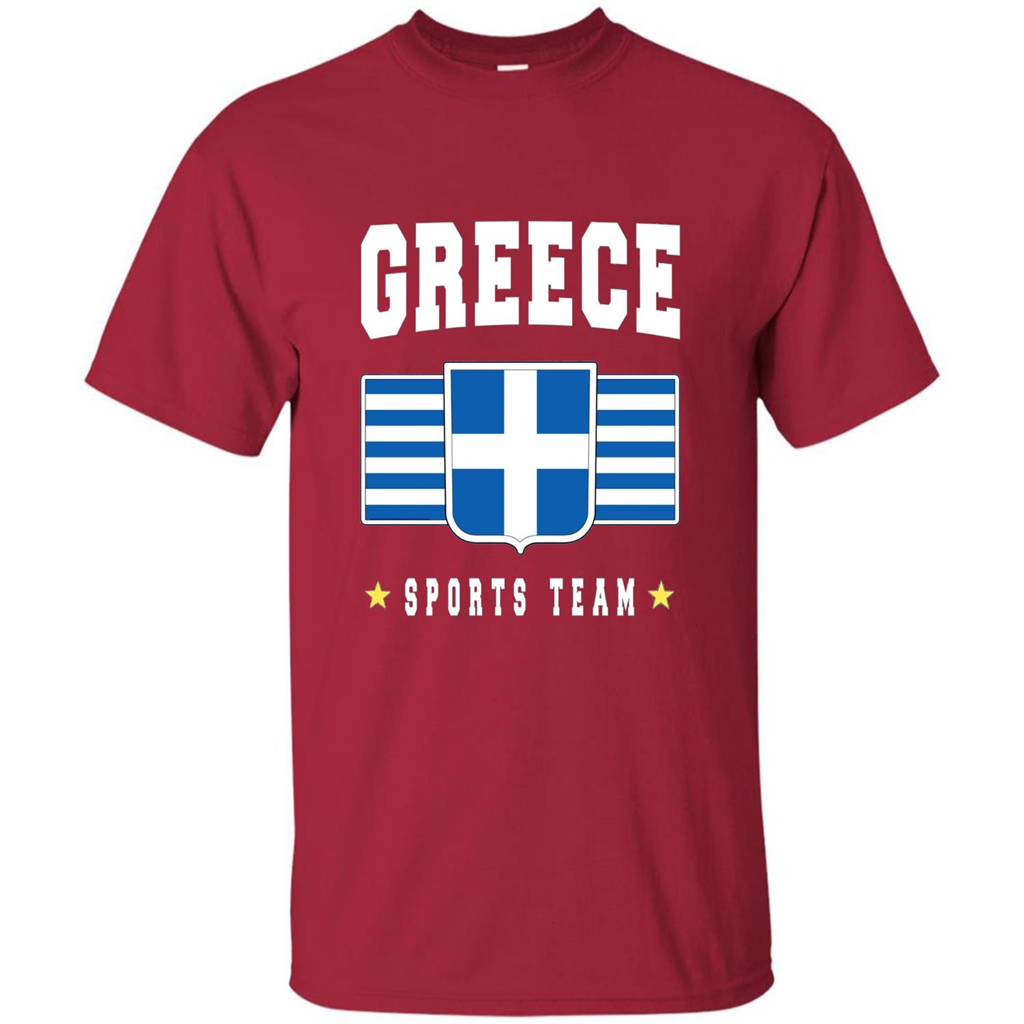 GREECE T-shirt Greek Flag T-shirt Sports Team Cardinal