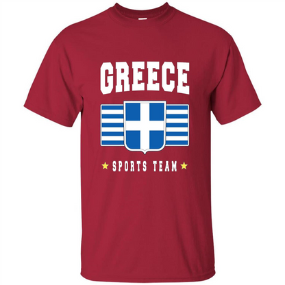 GREECE T-shirt Greek Flag T-shirt Sports Team Cardinal