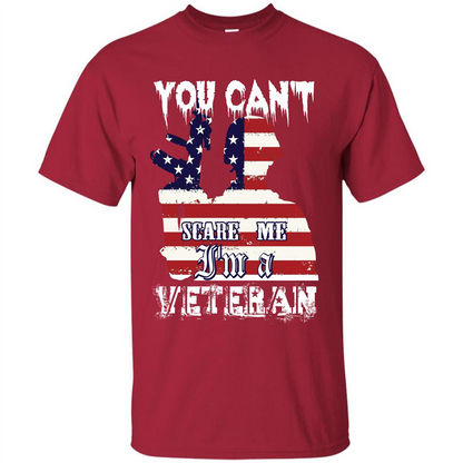 Military T-shirt You Can't Scare Me I'm A Veteran Cardinal