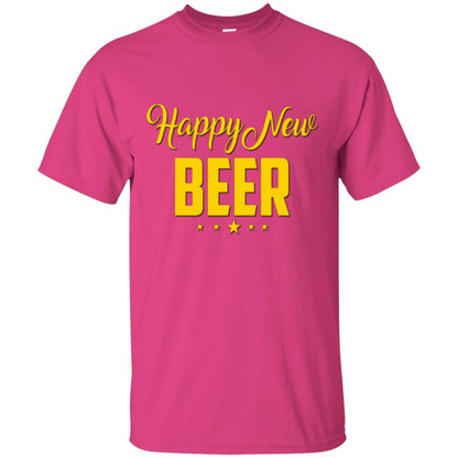 Happy New Beer T-shirt Beer Lover T-shirt Heliconia