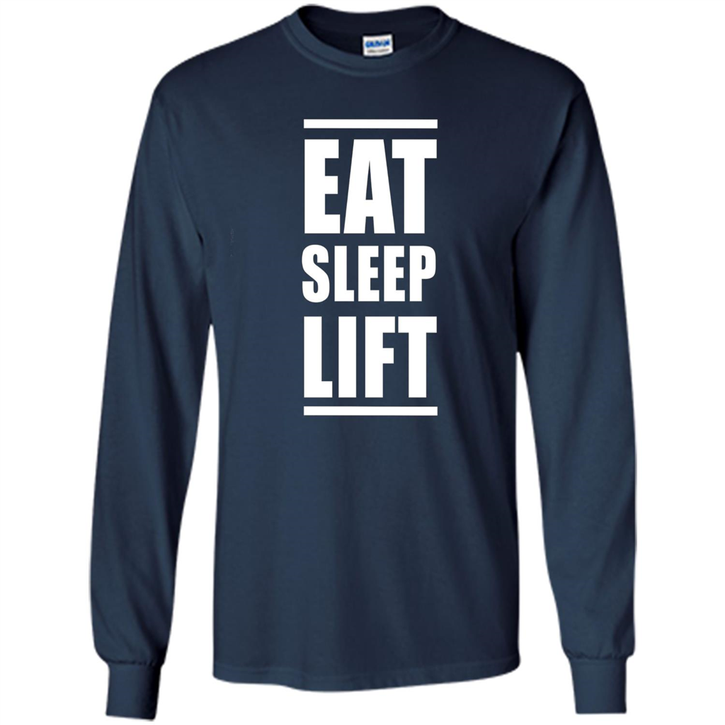 Mens Eat Sleep Lift T-shirt Navy
