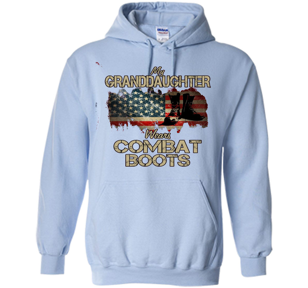 Combat Boots Soldier Granddaughter premium tee t-shirt Light Blue
