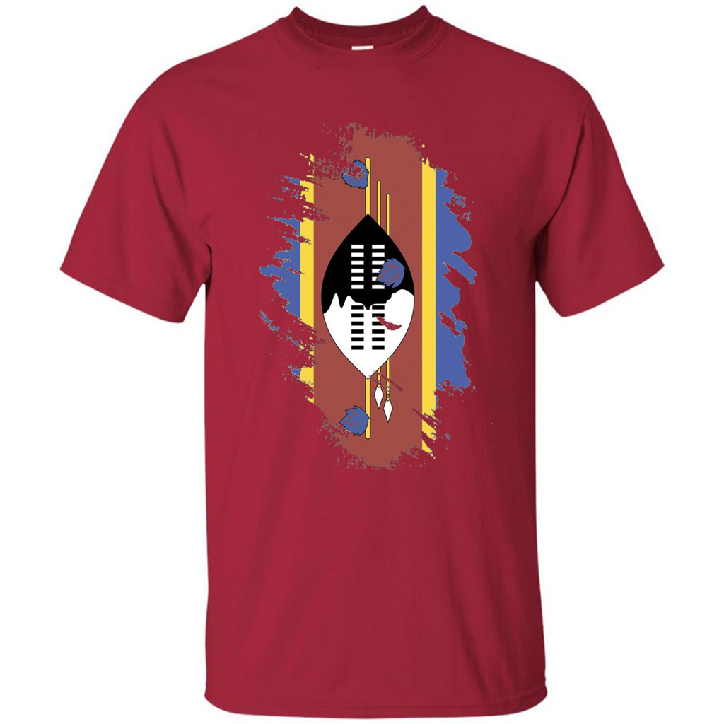 Flag of Swaziland T-shirt National Swaziland T-shirt Cardinal