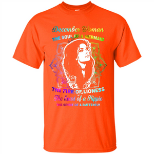 December Woman T-shirt The Heart Of A Hippie
