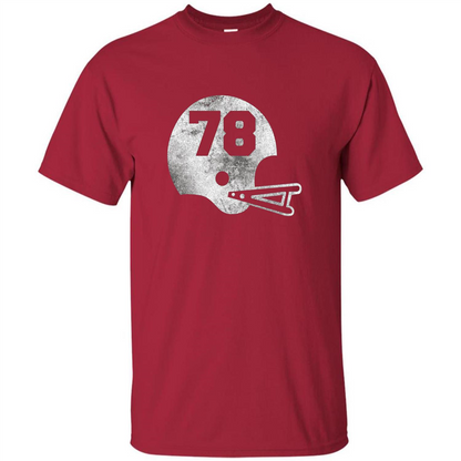 Football Number 78 T-shirt Player Number Cardinal